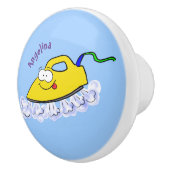 アニメおもしろいの鉄製ランドリーイラストレーション セラミックノブ (右)