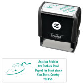 アニメおもしろいの鉄製ランドリーイラストレーション セルフインキングスタンプ (インサイチュ)