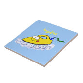 アニメおもしろいの鉄製ランドリーイラストレーション タイル (側面)