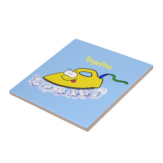 アニメおもしろいの鉄製ランドリーイラストレーション タイル (側面)