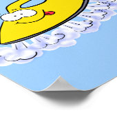 アニメおもしろいの鉄製ランドリーイラストレーション ポスター (角)