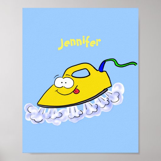 アニメおもしろいの鉄製ランドリーイラストレーション ポスター (正面)