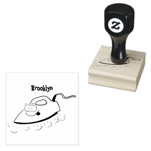 アニメおもしろいの鉄製ランドリーイラストレーション ラバースタンプ (押印)