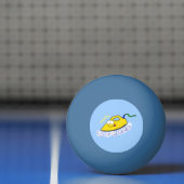 アニメおもしろいの鉄製ランドリーイラストレーション 卓球ボール (ネット)