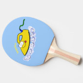 アニメおもしろいの鉄製ランドリーイラストレーション 卓球ラケット (横)
