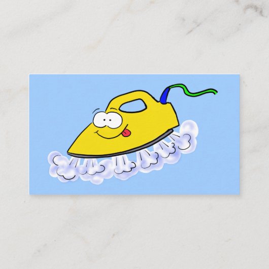 アニメおもしろいの鉄製ランドリーイラストレーション 名刺 (裏面)