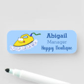 アニメおもしろいの鉄製ランドリーイラストレーション 名札 (インサイチュ)