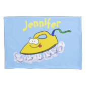 アニメおもしろいの鉄製ランドリーイラストレーション 枕カバー (正面)