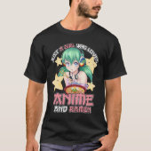 アニメおもしろいやラーメンを日本で愛する女の子 Tシャツ (正面)