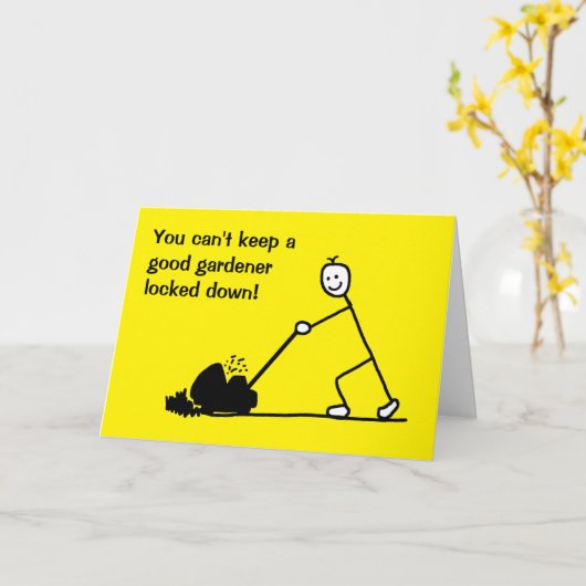 アニメおもしろいガーデナーの施錠 カード (黄色い花)