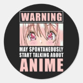 アニメおもしろいガール日本のオタクマンガジャパン ラウンドシール (正面)