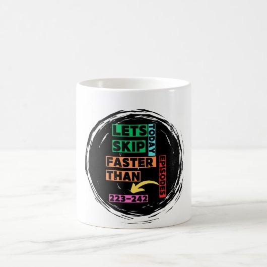 アニメおもしろいコーヒーマグ「Lert's Skip Today」 コーヒーマグカップ (中央)