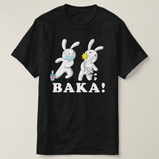 アニメおもしろいバカラビットスラッ日本のプ Tシャツ (デザイン正面)