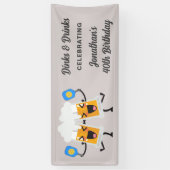 アニメおもしろいビアマグのピクレパーソナライズされたボール 横断幕 (縦)