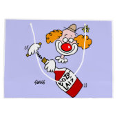 アニメおもしろいピエロオープンボトルのワイン ラージペーパーバッグ (裏面)