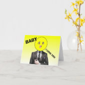 アニメおもしろいラブユーモア カード (黄色い花)