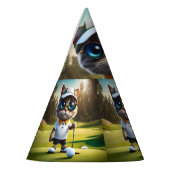 アニメおもしろいート猫ゴルフプレーヤー、 パーティーハット (左)