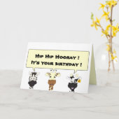 アニメおもしろい子供の誕生日 カード (黄色い花)