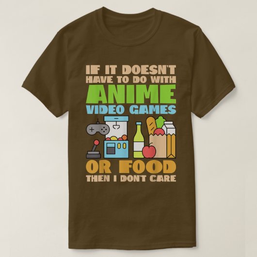 アニメおもしろいTeeはアもしニアニメゲームやFoではない Tシャツ (デザイン正面)