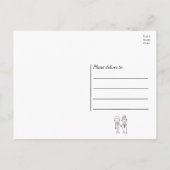 アニメお洒落の新郎新婦の結婚ありがとう ポストカード (裏面)