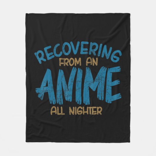 アニメから回復オールナイトアニメマンガK フリースブランケット (正面)