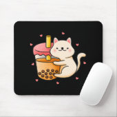 アニメかわいいキャットボバブルティーアニメマーチギフト マウスパッド (マウス)