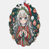 アニメかわいいクリスマス オーナメントカード (左)