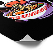 アニメかわいいテキサス州食べ牛ラーメンの着ぐるみ麺 ポスター (角)