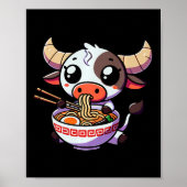 アニメかわいいテキサス州食べ牛ラーメンの着ぐるみ麺 ポスター (正面)