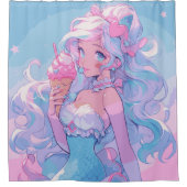 アニメかわいい人魚シャワーカーテン シャワーカーテン (正面)