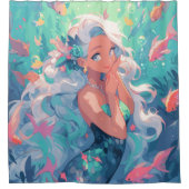 アニメかわいい人魚シャワーカーテン シャワーカーテン (正面)