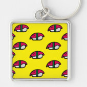 アニメかわいい寿司、フィッシュライス&ワカメのキーチェーン キーホルダー (正面)