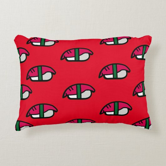 アニメかわいい寿司、フィッシュライス&ワカメ アクセントクッション (正面)