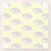 アニメかわいい寿司、フィッシュライス&ワカメ ガラスコースター (裏面)