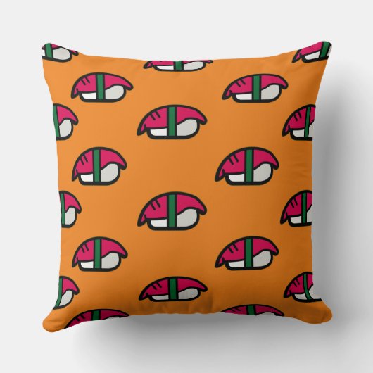 アニメかわいい寿司、フィッシュライス&ワカメ クッション (裏面)