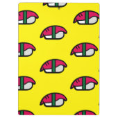 アニメかわいい寿司、フィッシュライス&ワカメ クリップボード (裏面)