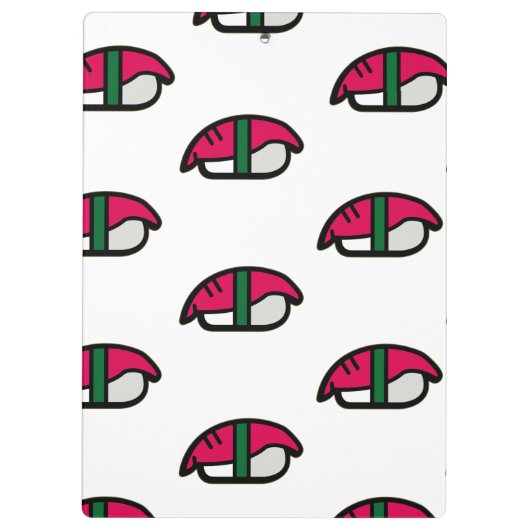 アニメかわいい寿司、フィッシュライス&ワカメ クリップボード (裏面)