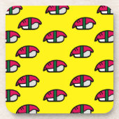 アニメかわいい寿司、フィッシュライス&ワカメ コースター (正面)