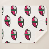 アニメかわいい寿司、フィッシュライス&ワカメ シェルパブランケット (正面(横))