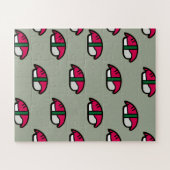 アニメかわいい寿司、フィッシュライス&ワカメ ジグソーパズル (横)