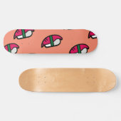 アニメかわいい寿司、フィッシュライス&ワカメ スケートボード (横)