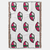 アニメかわいい寿司、フィッシュライス&ワカメ スローブランケット (正面縦)