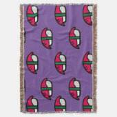 アニメかわいい寿司、フィッシュライス&ワカメ スローブランケット (正面縦)