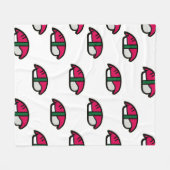 アニメかわいい寿司、フィッシュライス&ワカメ フリースブランケット (正面(横))