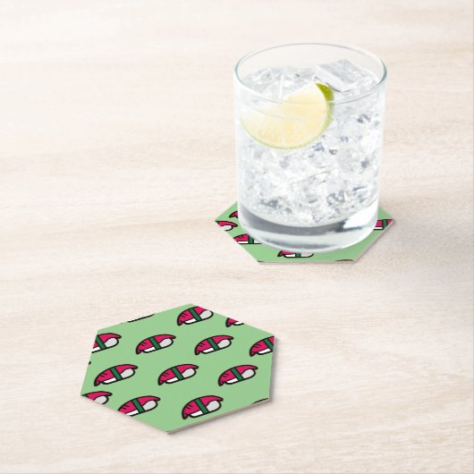 アニメかわいい寿司、フィッシュライス&ワカメ ペーパーコースター (インサイチュ)