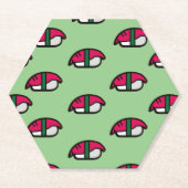 アニメかわいい寿司、フィッシュライス&ワカメ ペーパーコースター (正面)