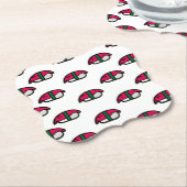 アニメかわいい寿司、フィッシュライス&ワカメ ペーパーコースター (アングル)