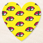 アニメかわいい寿司、フィッシュライス&ワカメ ペーパーコースター (正面)