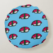 アニメかわいい寿司、フィッシュライス&ワカメ ラウンドクッション (裏面)