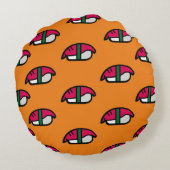 アニメかわいい寿司、フィッシュライス&ワカメ ラウンドクッション (裏面)